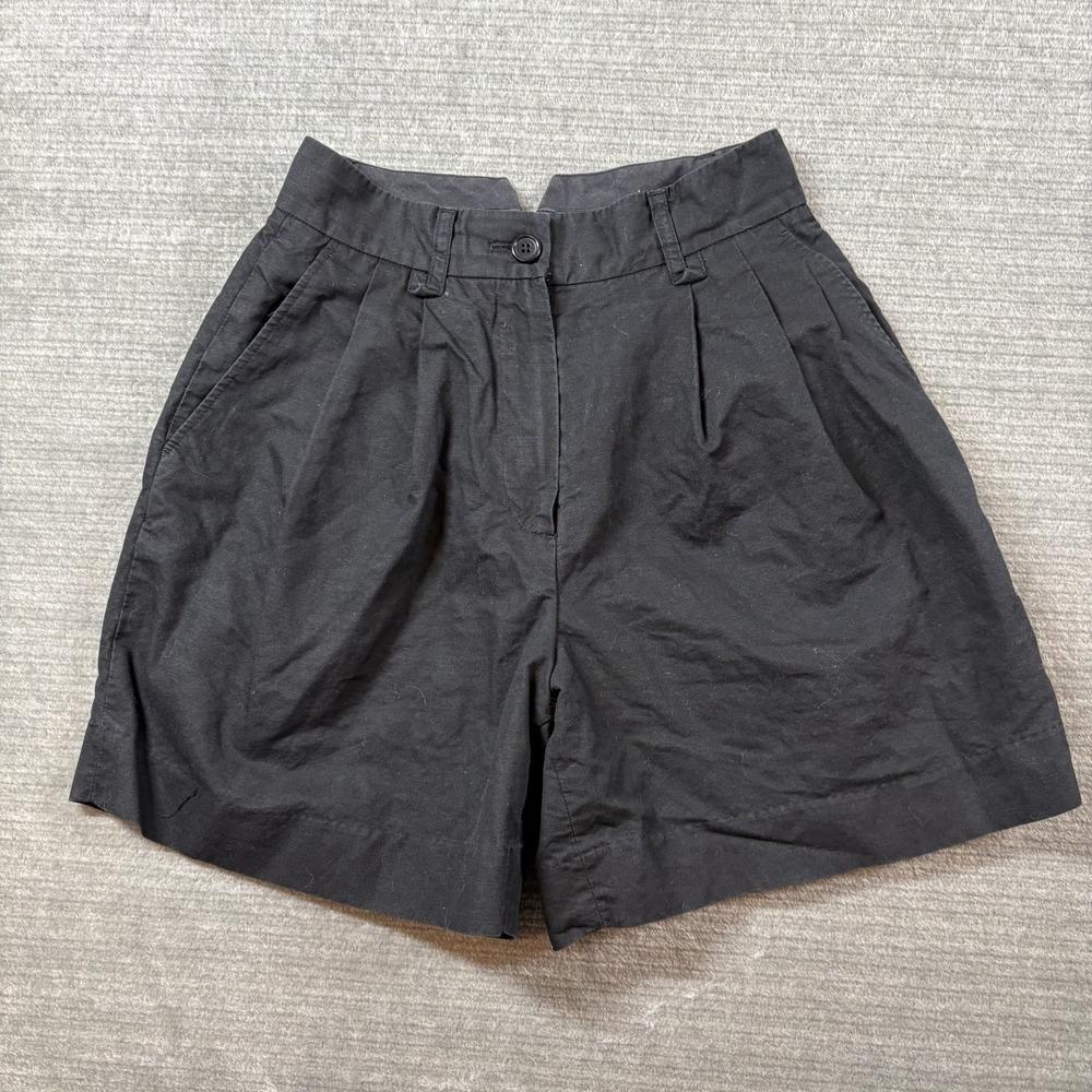 Dunst Studios Shorts Women XS Cotton Linen High Rise Pleated Classic Capsule